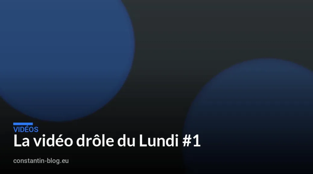 La vid&eacute;o dr&ocirc;le du Lundi #1