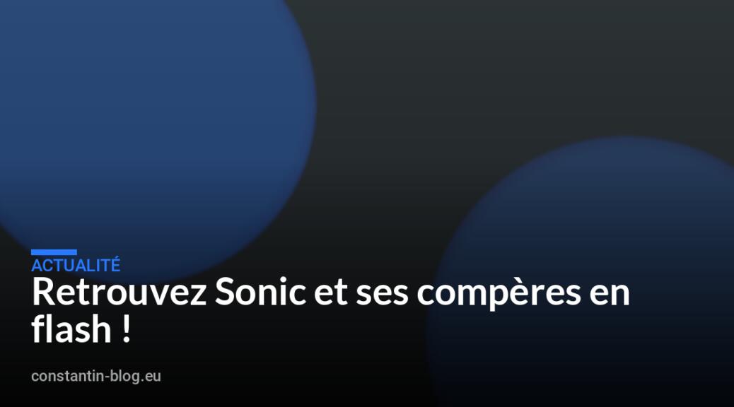 Retrouvez Sonic et ses compères en flash !
